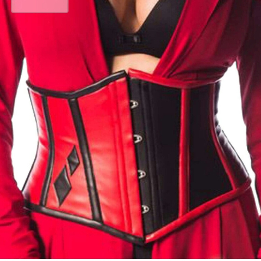 Harley Quinn Genuine leather real corset